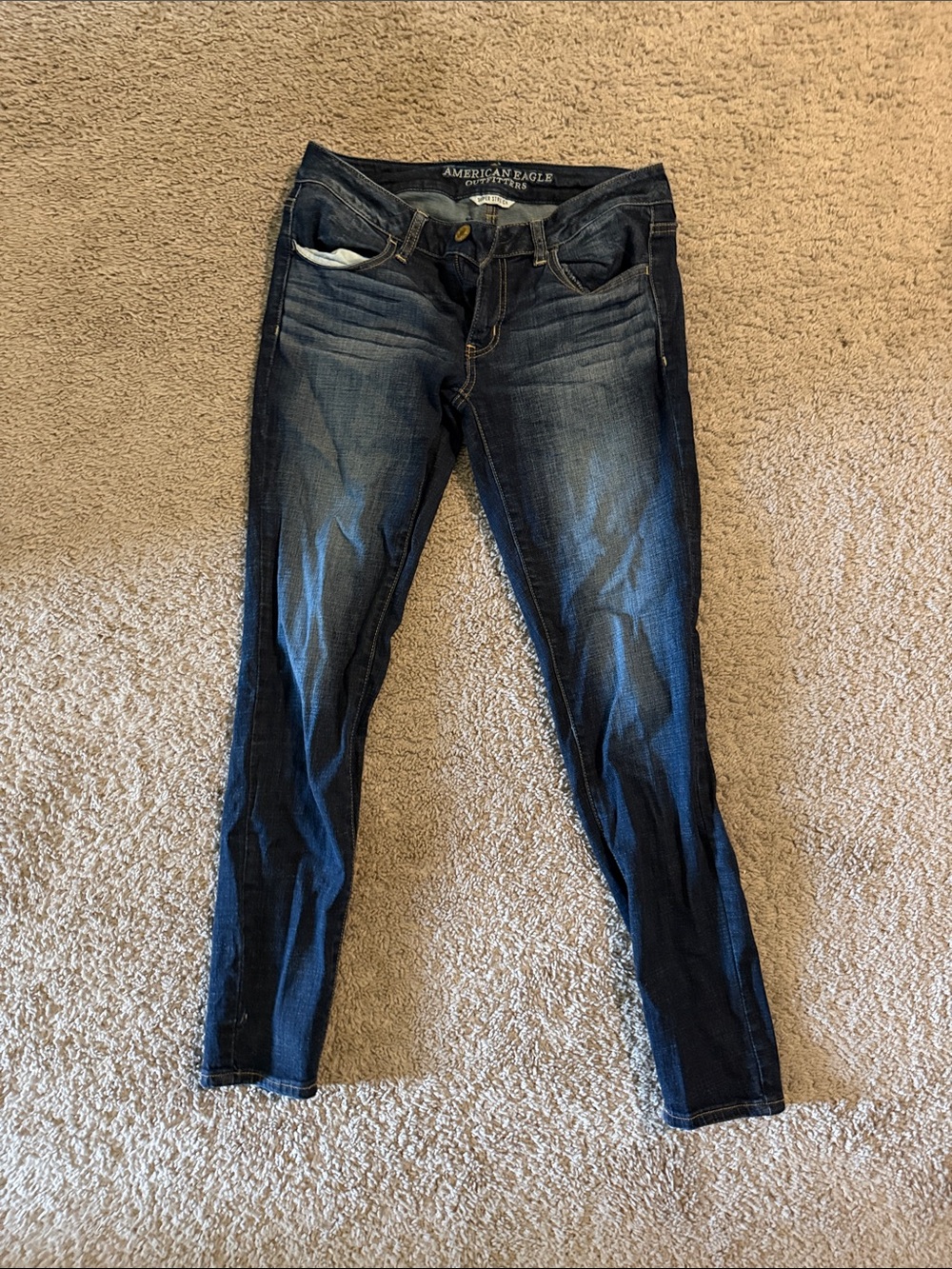 American Eagle Outfitters Women's Skinny Jeans - Dark Blue Wash